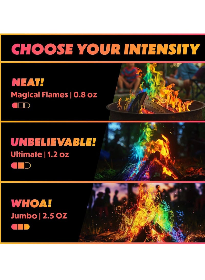 Magic Flame Fire Color Changing Pack - 12 Fire Color Packs for Fire Pits, Fireplaces, Bonfire Accessories - Camping Party Outdoor Supplies (30g per Pack) - Image 5
